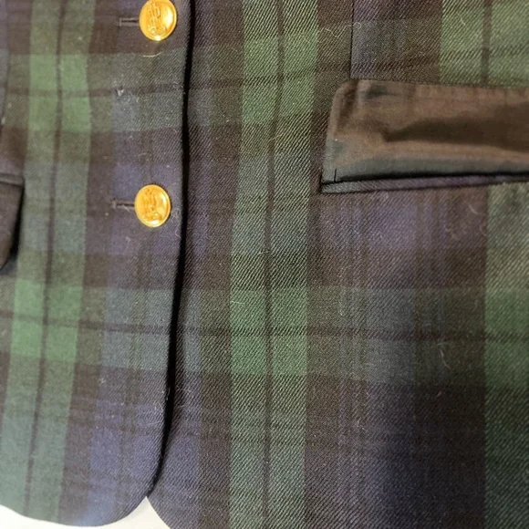 Lauren Ralph Lauren Tartan Plaid Wool Blend Blazer - Picture 7 of 12